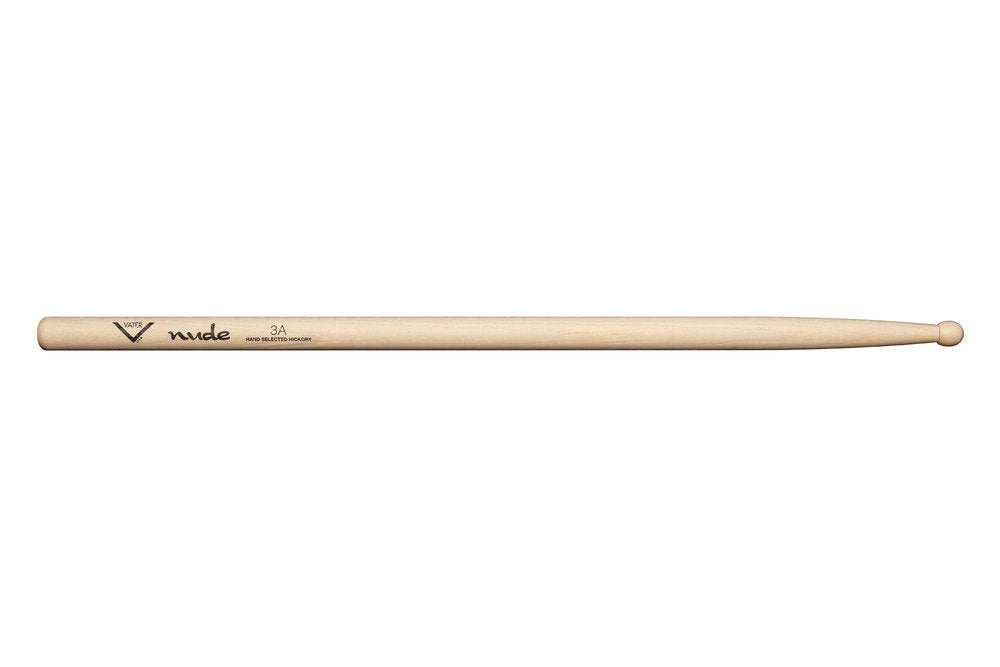 Vater Nude Series 3A bacchette per batteria, hickory, punta in legno