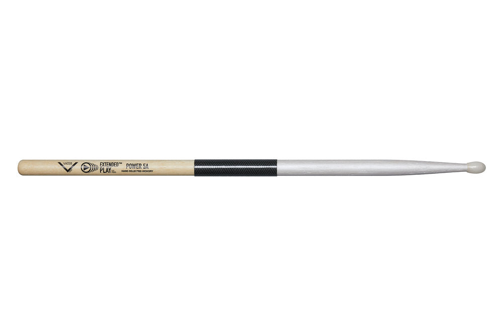 Bacchette per batteria Vater Extended Play Power 5A, hickory, punta in nylon