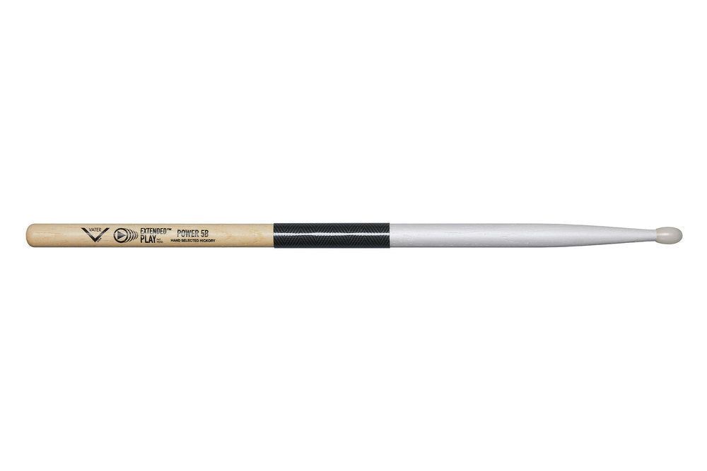 Vater Extended Play Power 5B trommestikker, hickory, nylonspids