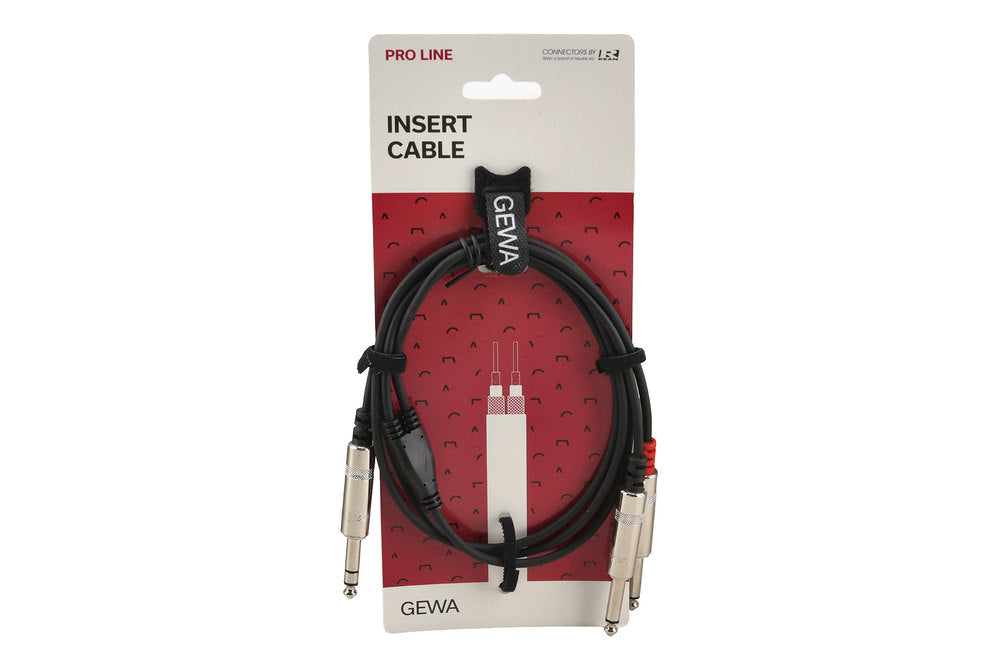 GEWA Pro Line cavo insert 1,5 m, jack stereo a 2 x jack mono