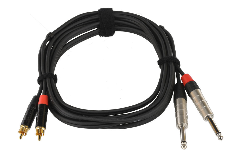GEWA Pro Line cavo doppio 3 m, 2 x jack a 2 x cinch