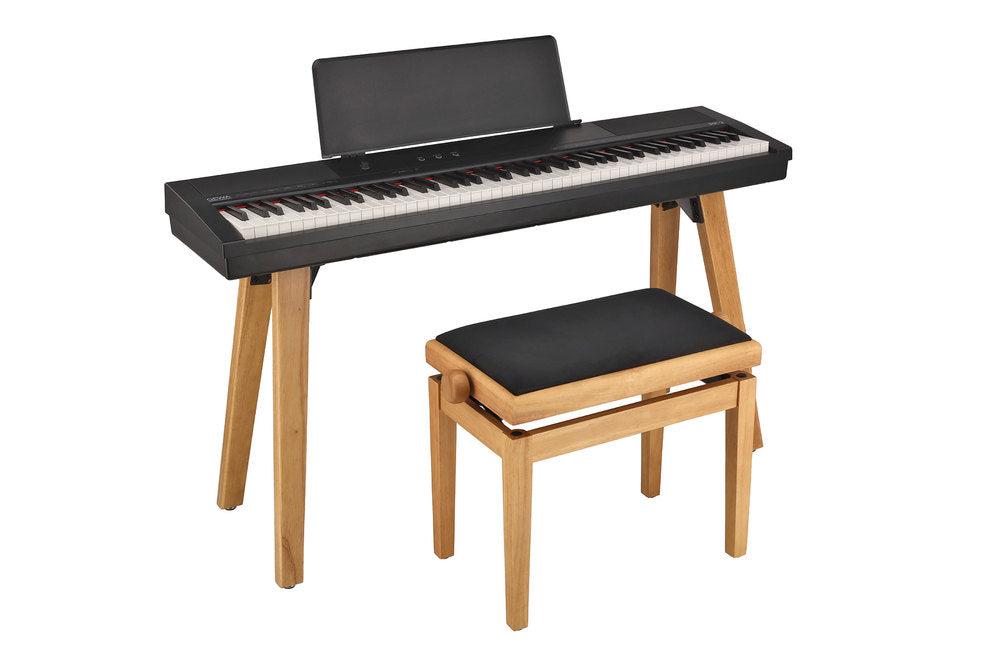 Supporto GEWA per Portable Piano PP-2 e PP-3, gambe in legno nero opaco