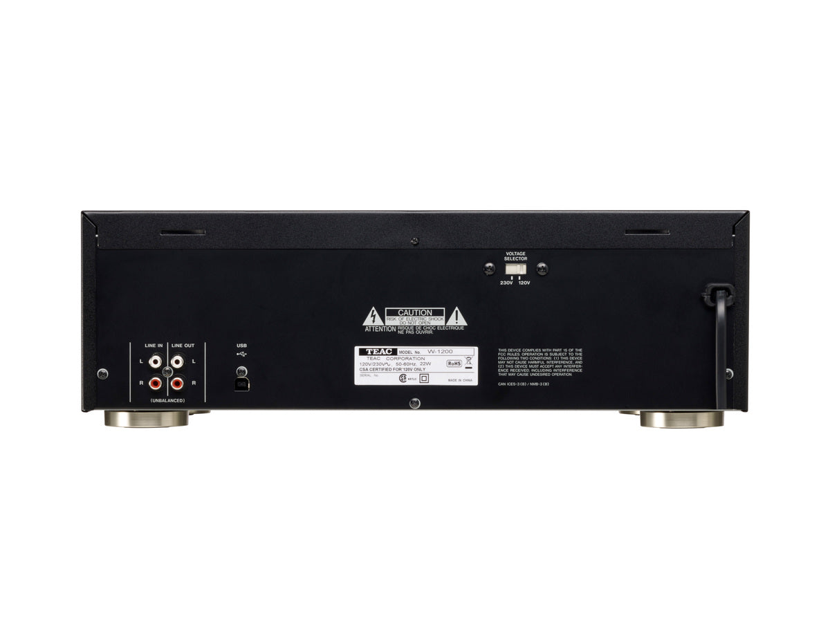TEAC W-1200 Lettore Doppia Cassetta (Nero)