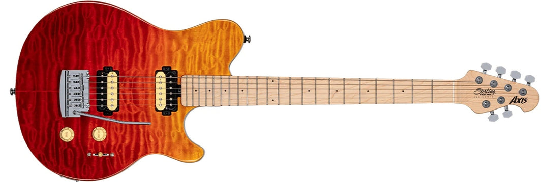 Sterling By Music Man Axis AX3QM, Rosso Spectrum
