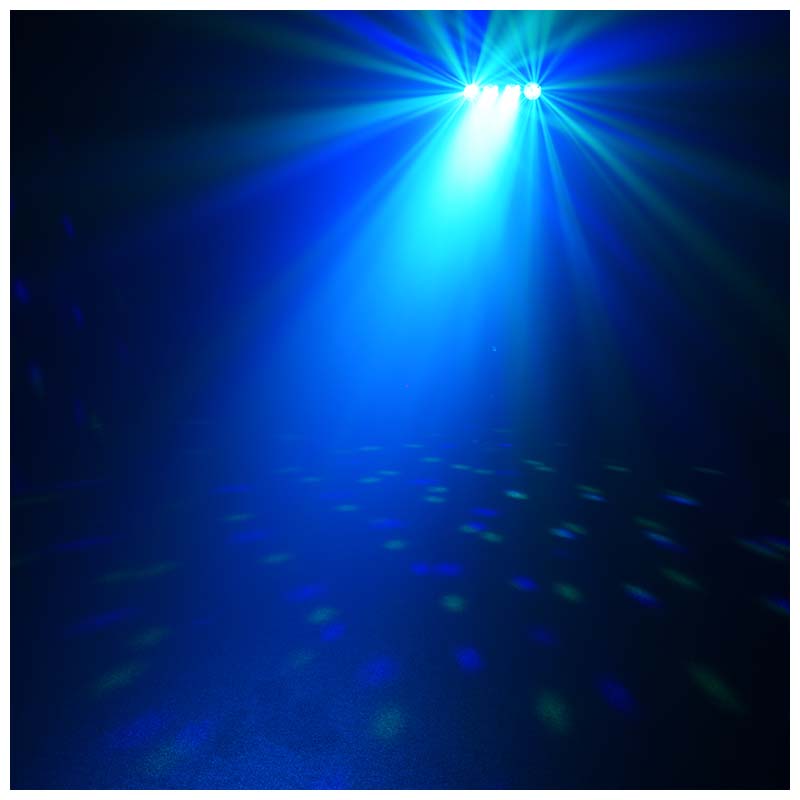 LIGHT4ME MAGIC BAR effetto discoteca con sfera a specchi LED PAR + stativo + telecomando
