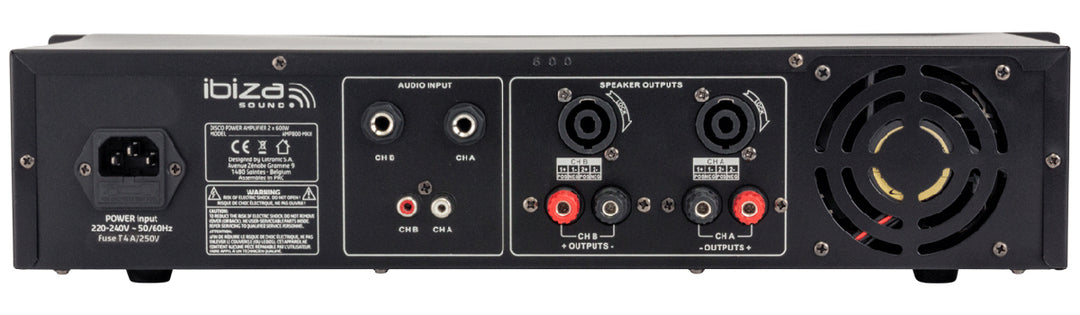 Ibiza AMP600-MKII - Amplificatore di effetti (2x480W)