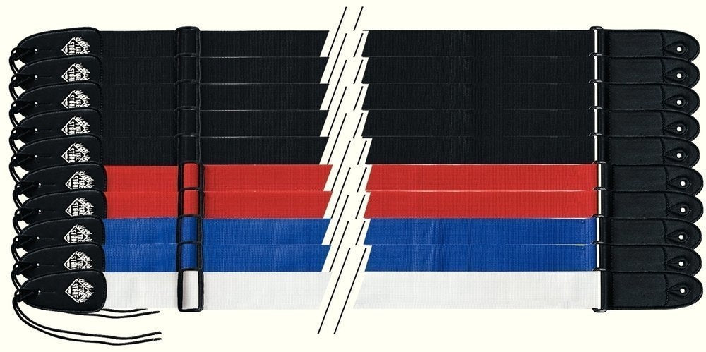 Cinghie per chitarra Fire & Stone Nylon Edition, 10 pezzi in colori assortiti