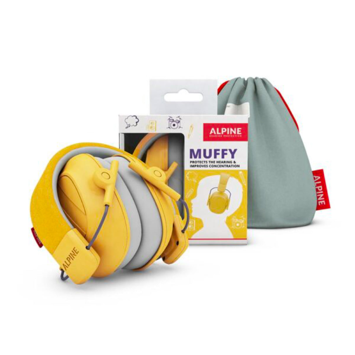 Alpine Muffy Mk2, hearing protection for children - yellow
