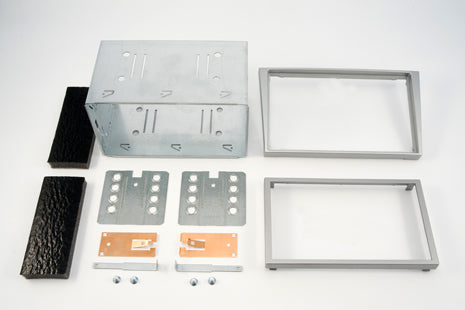 Cornice 2-DIN per Opel (Argento)