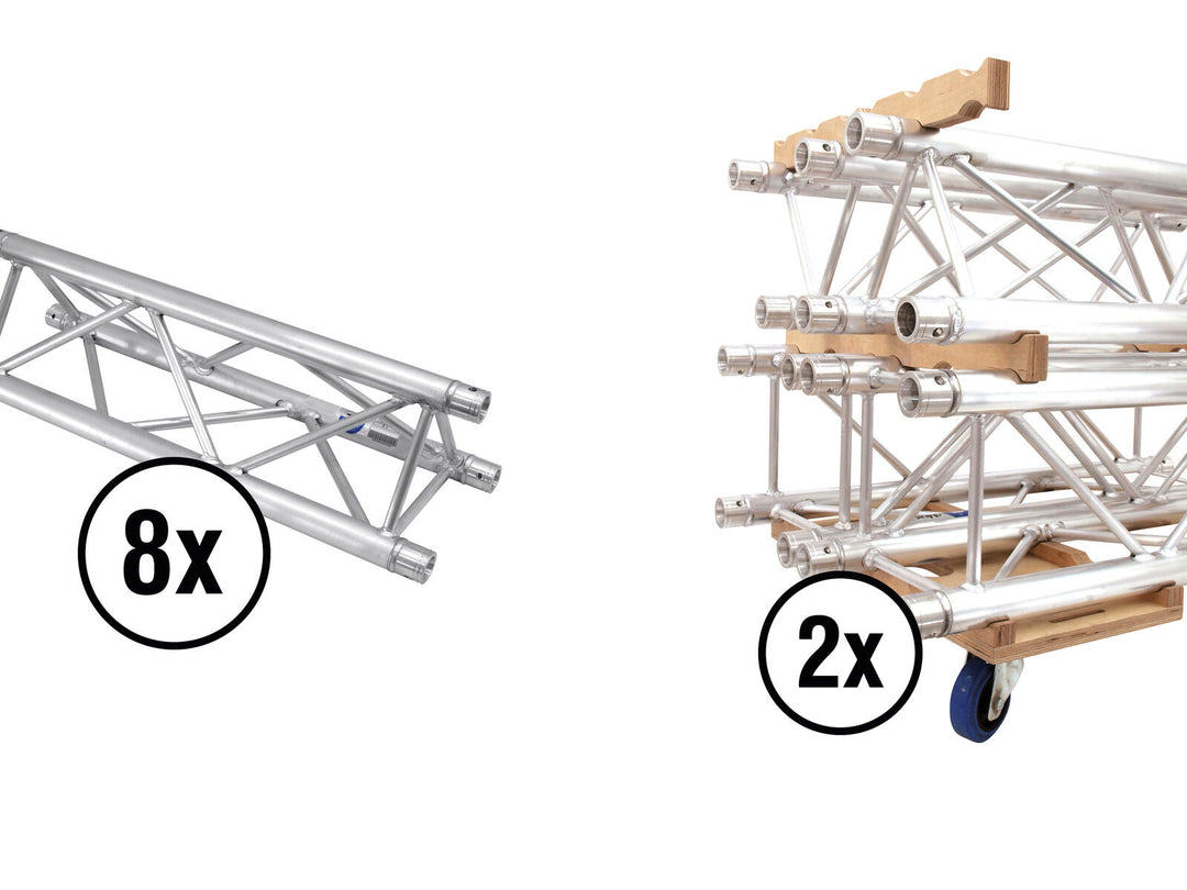 ALUTRUSS Set TRILOCK 6082-2000 + Tavola combinata per il trasporto di truss