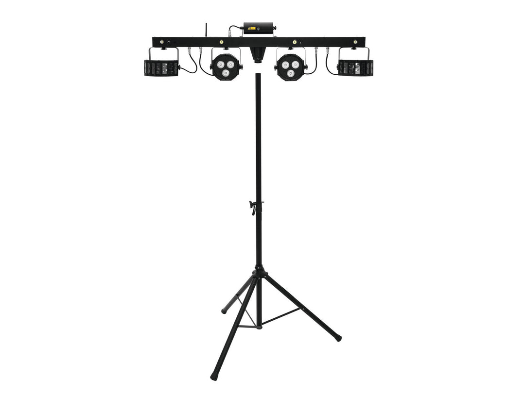 EUROLITE Set LED KLS Laser Bar FX + Supporto per sistema di altoparlanti M-3