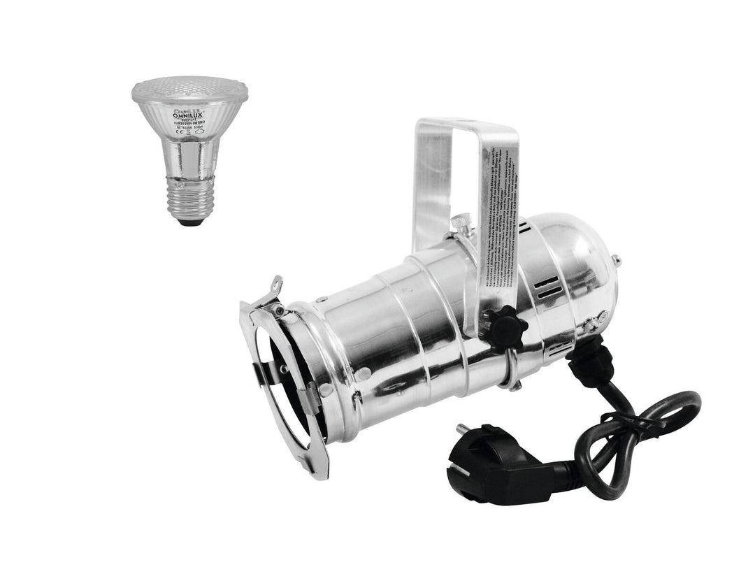EUROLITE Set PAR-20 Faretto argento + PAR-20 230V SMD 6W E-27 LED 6500K