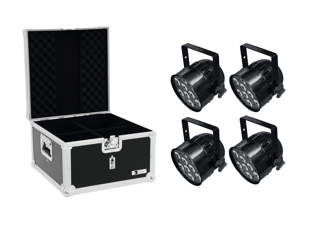 EUROLITE Set 4x LED PAR-56 QCL Short bk + Custodia EPS