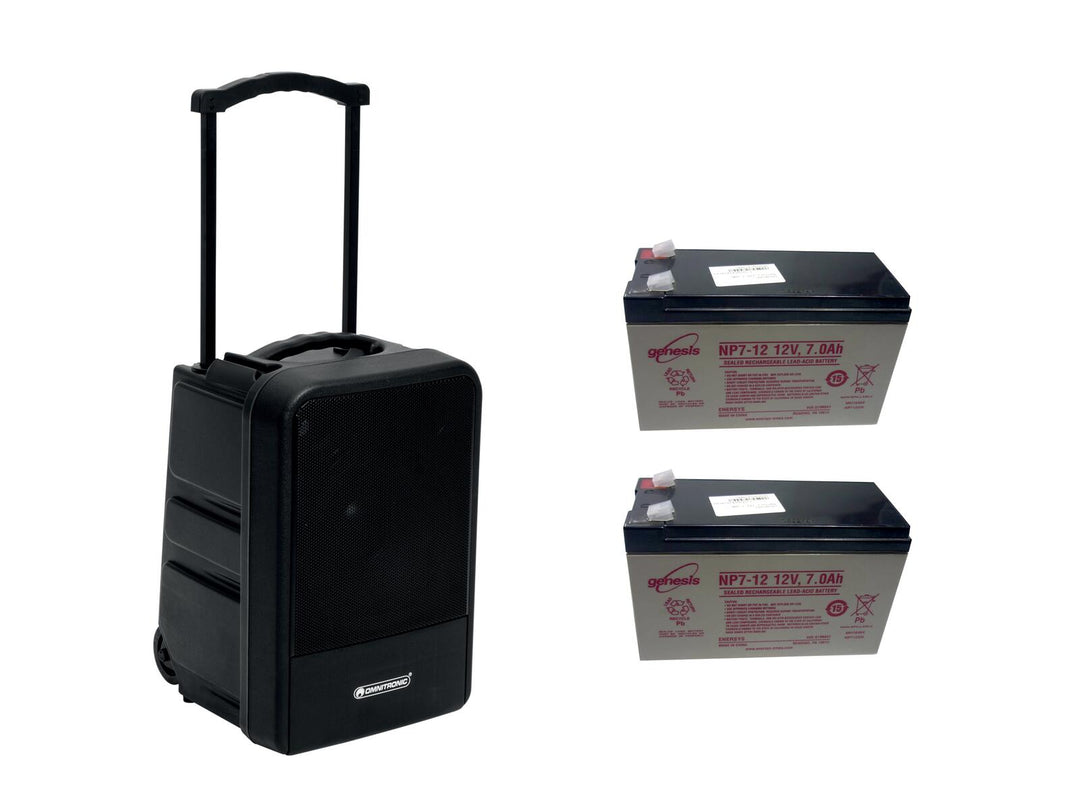 OMNITRONIC set MOM-10BT4 sistema PA wireless modulare + 2x batteria