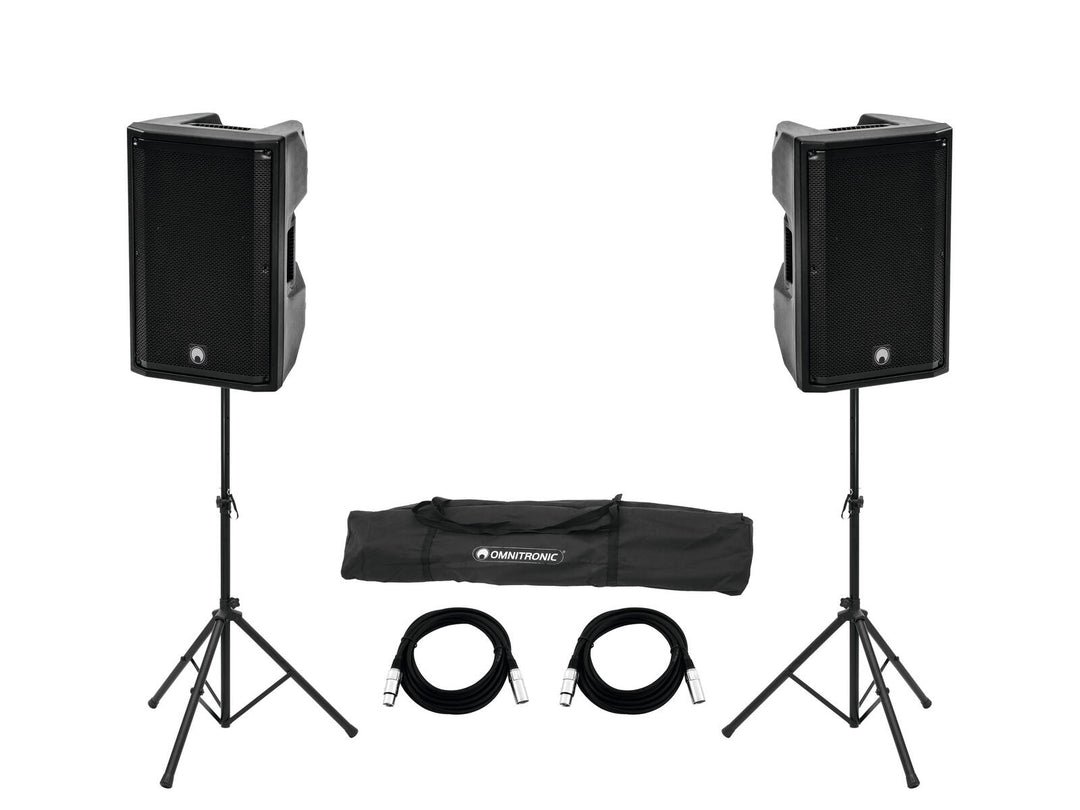 OMNITRONIC Set 2x XKB-215A + Stand per diffusori MOVE MK2