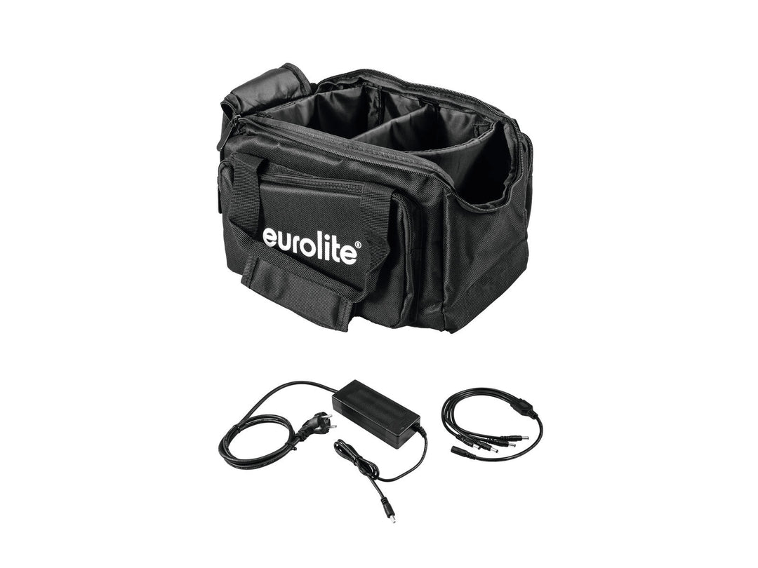 EUROLITE Set Borsa morbida + caricatore 4x AKKU Flat Light 1