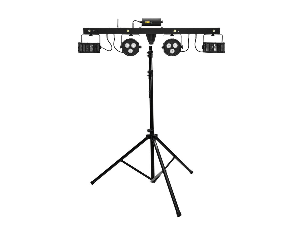 EUROLITE Set LED KLS Laser Bar FX Light Set + supporto per sistema di altoparlanti M-4
