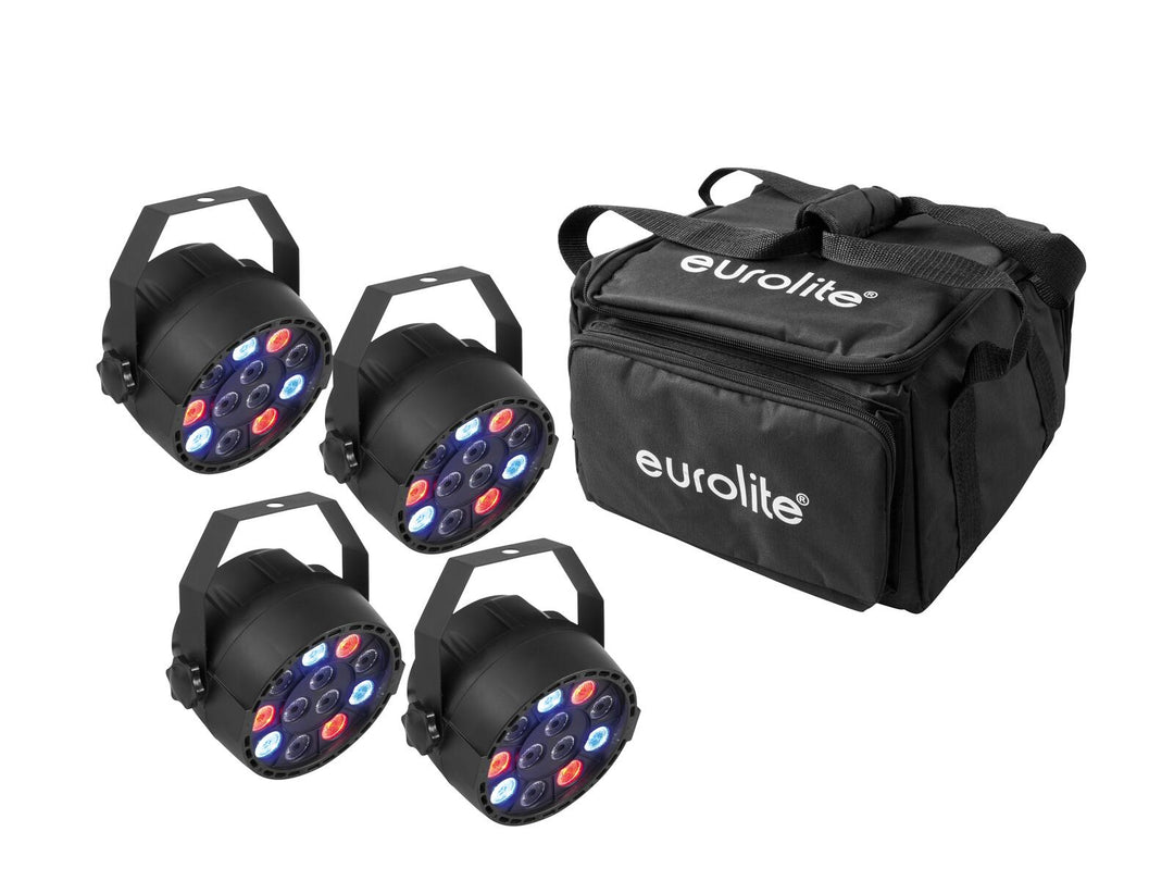 EUROLITE Set 4x LED PARty Spot + borsa morbida