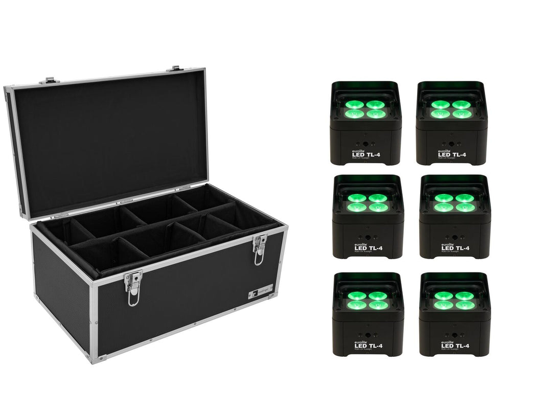EUROLITE Set 6x LED TL-4 Trusslight + Custodia