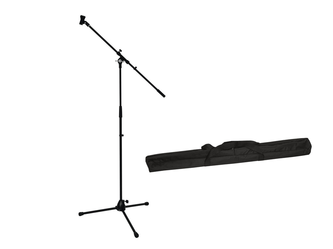 OMNITRONIC Set Microfono Treppiede con asta PRO bk + Borsa
