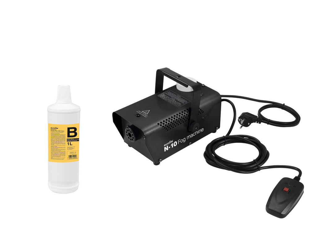 EUROLITE Set N-10 nero + B2D Basic liquido per fumo 1l