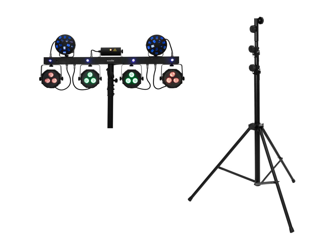 EUROLITE set LED KLS Laser Bar Next FX Light Set + STV-60-WOT supporto in acciaio EU nero