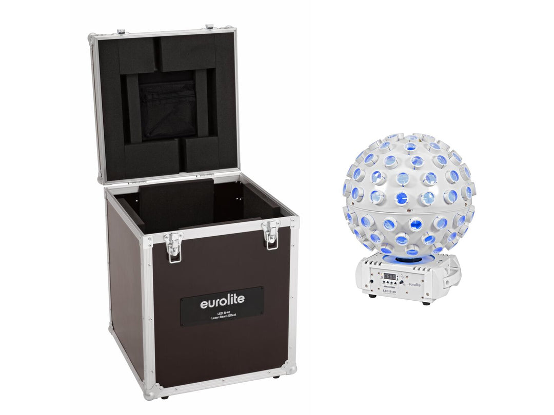 EUROLITE Set LED B-40 Laser Beam Effect bianco + Custodia