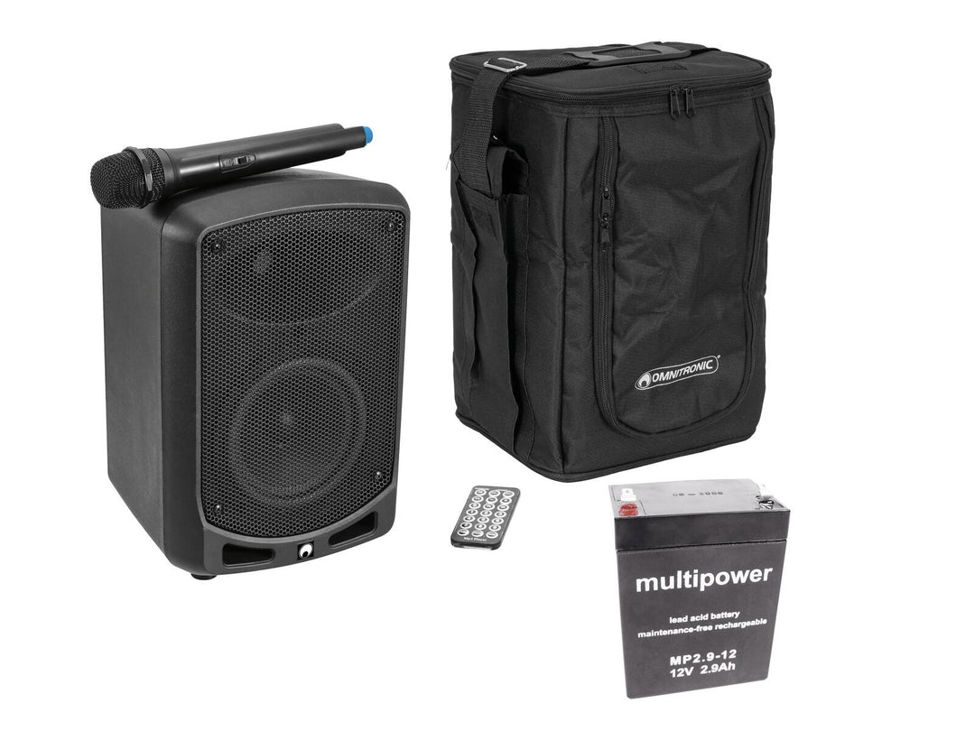 OMNITRONIC Set WAMS-65BT + Batteria + Borsa per il trasporto