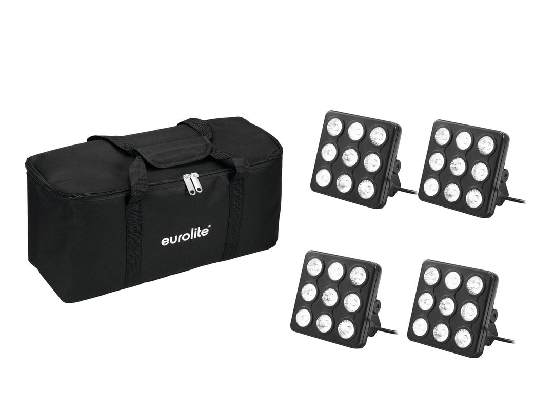 EUROLITE Set 4x pannelli LED Party RGB+UV + borsa morbida