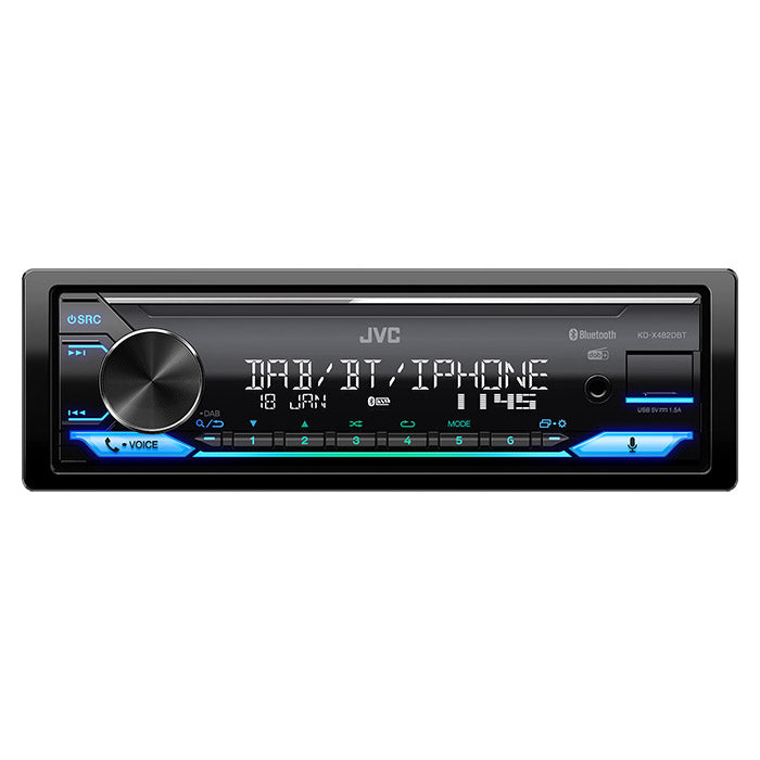 Autoradio JVC KD-X482DBT con RDS DAB+ e Bluetooth