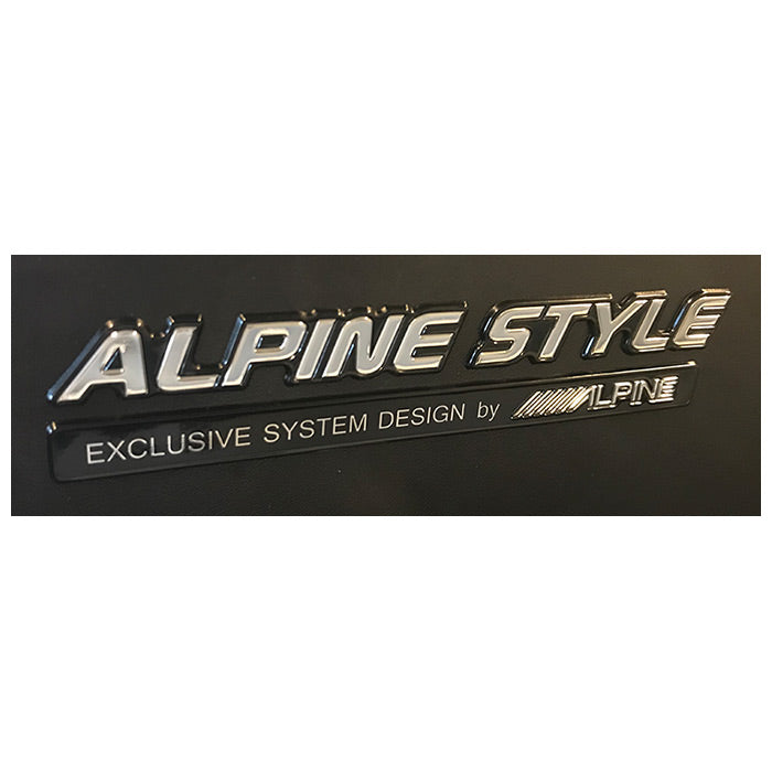 Emblema Alpine Style nero/cromato