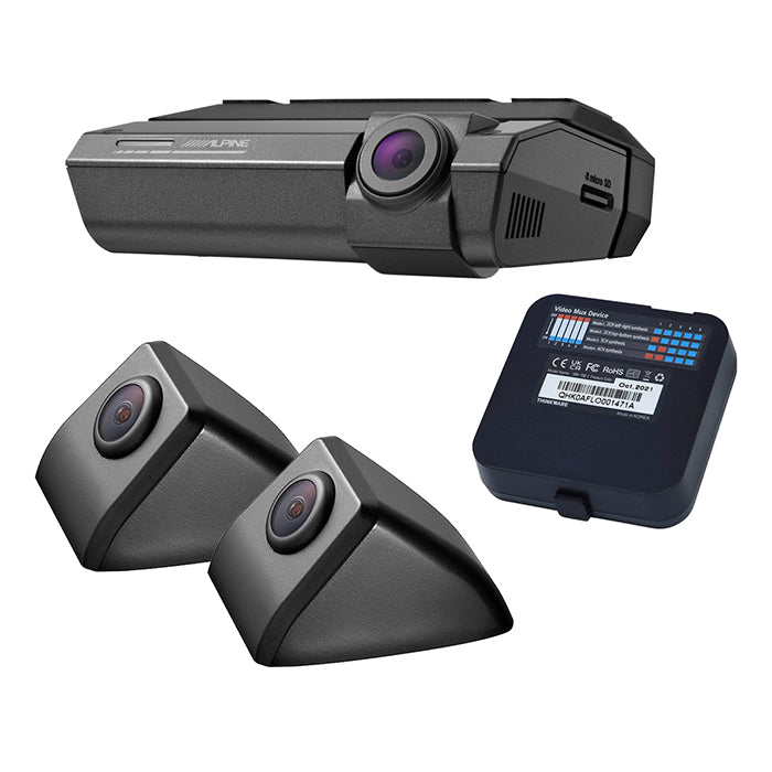 Alpine DVR-F790 kit dashcam con 2 telecamere laterali