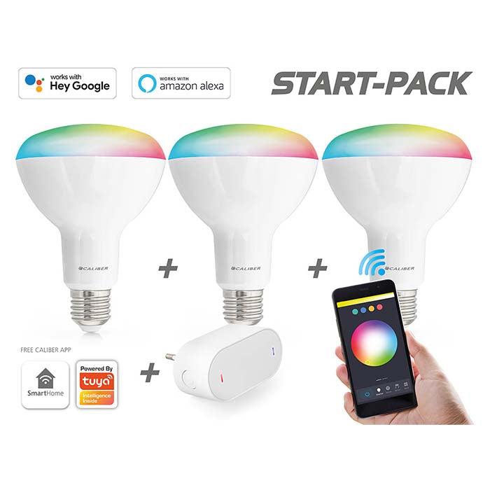 Caliber BR30 smart home starterpack lampadina LED bianco/multicolore