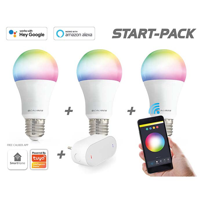 Caliber E27 Smart Home starterpack lampadine LED bianco/multicolore