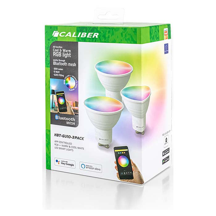 Lampadine LED Caliber GU10 Smart Home confezione da 3, bianche/multicolore