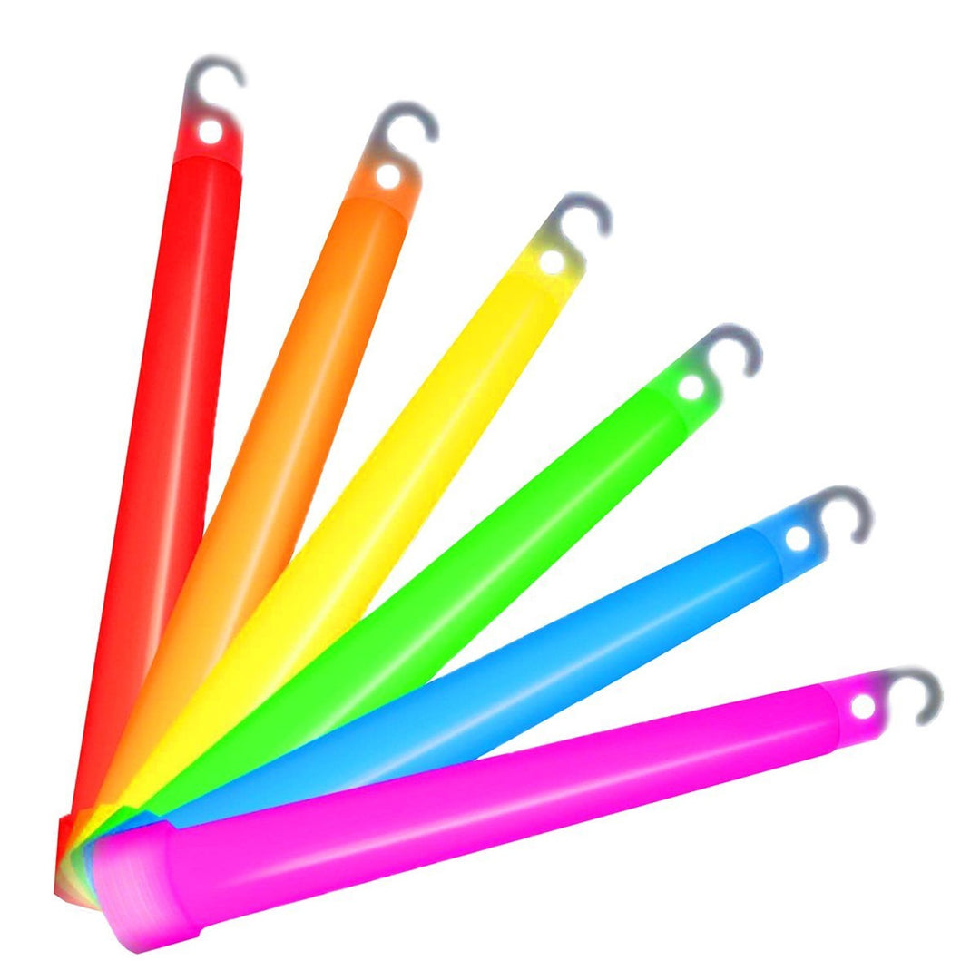 25 Bastoncini luminosi 6'' con cordino (Giallo)