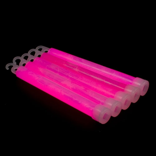 25 pezzi di bastoncini luminosi 6'' con cordino (Rosa)