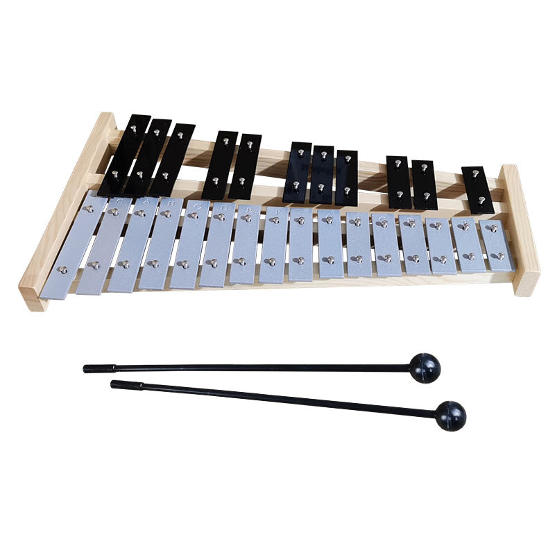 V-TONE DC27 Glockenspiel cromatico per bambini – 27 toni con custodia e mazze