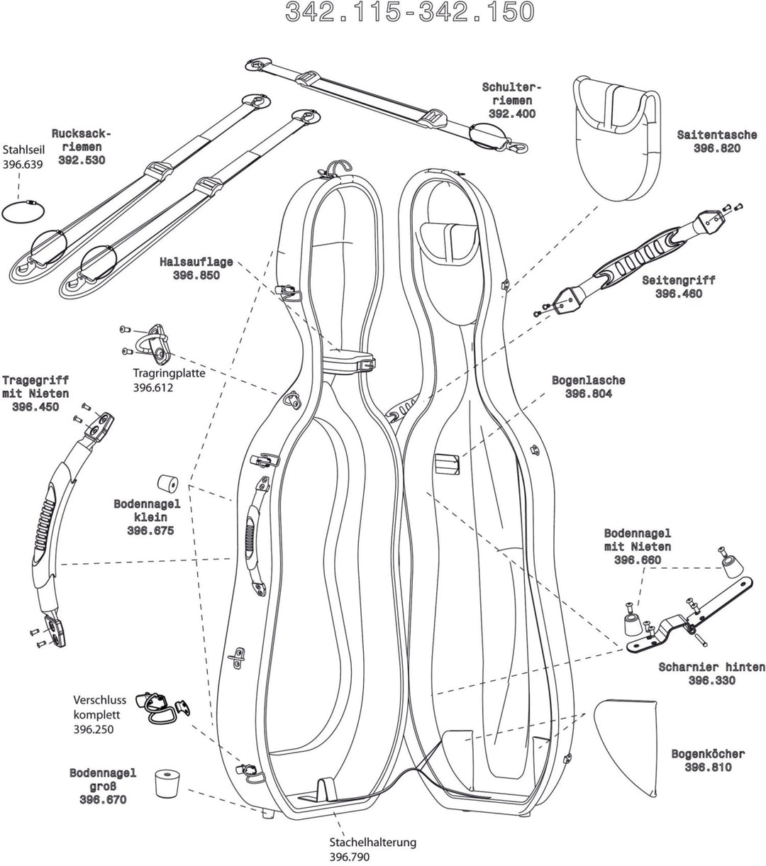 GEWA Cello case Idea Original Carbon 2.9 - Complete lock