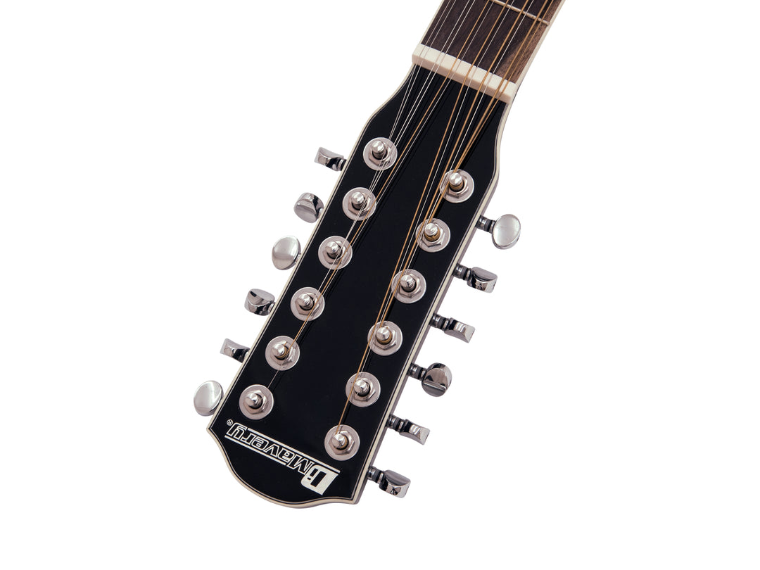 DiMavery DR-612 Chitarra Western 12 corde (Nero)