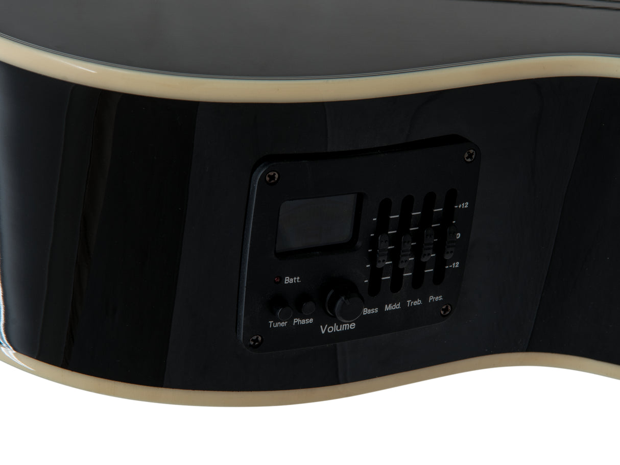 DiMavery CN-600E Classical Guitar, Black