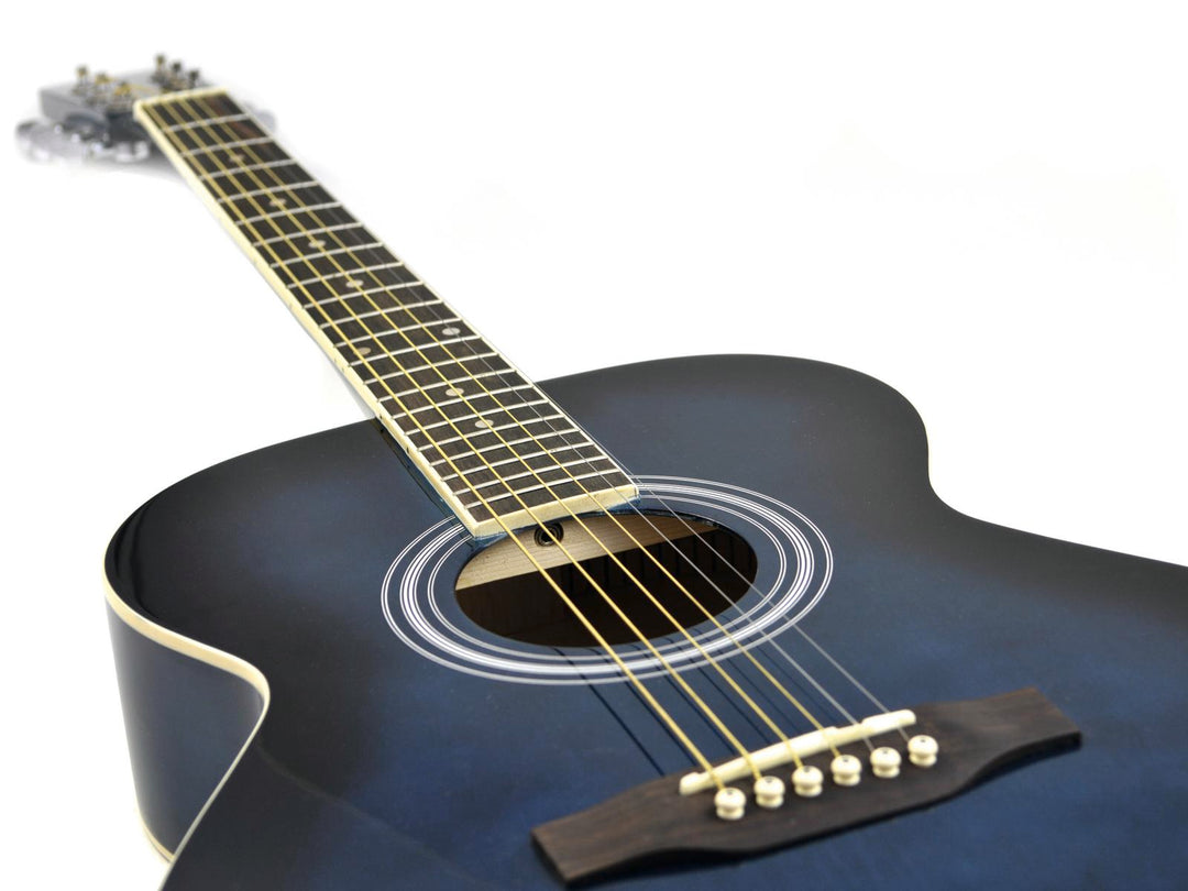 DiMavery AW-303 Chitarra Western (Blu burst)