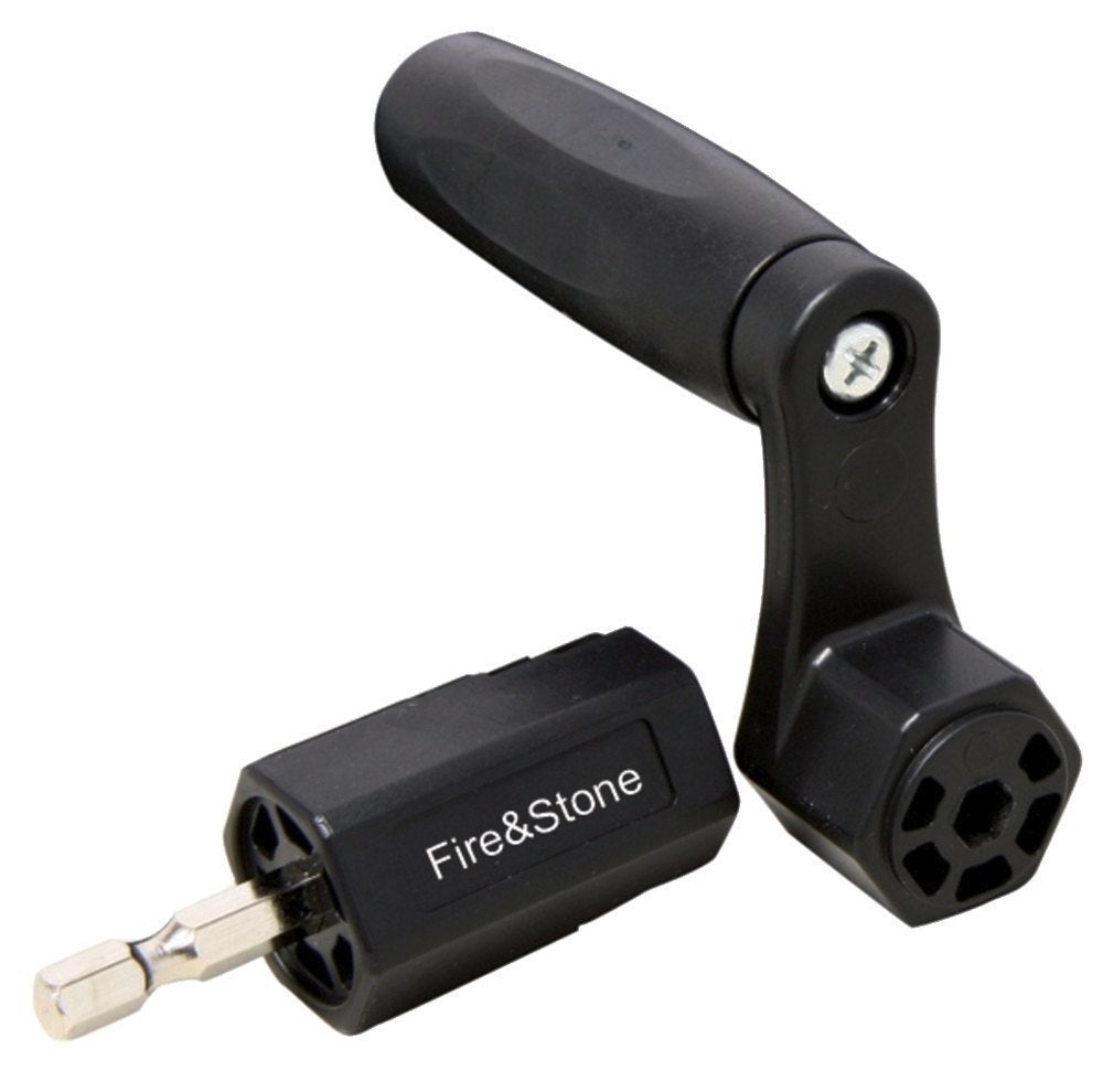 Avvolgicorde Fire & Stone con testa rimovibile per trapano avvitatore