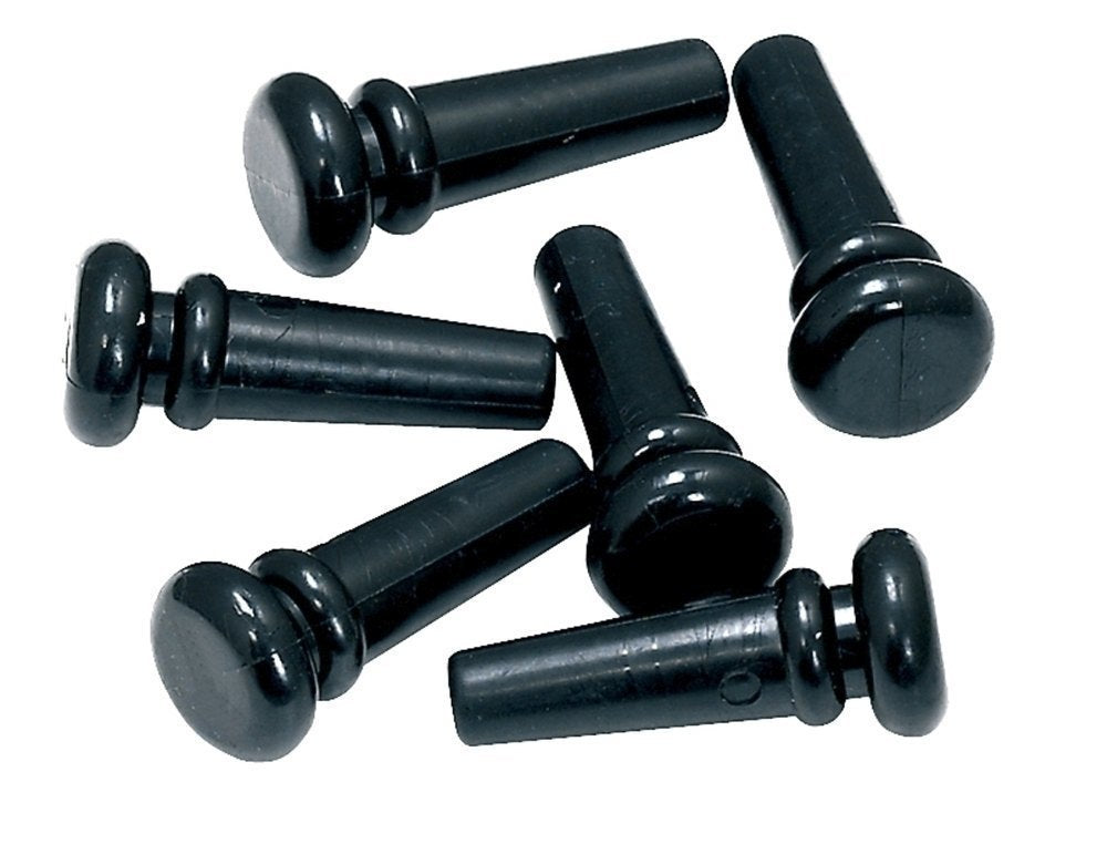 GEWA bottone terminale in PVC nero per chitarre, 6 pz.