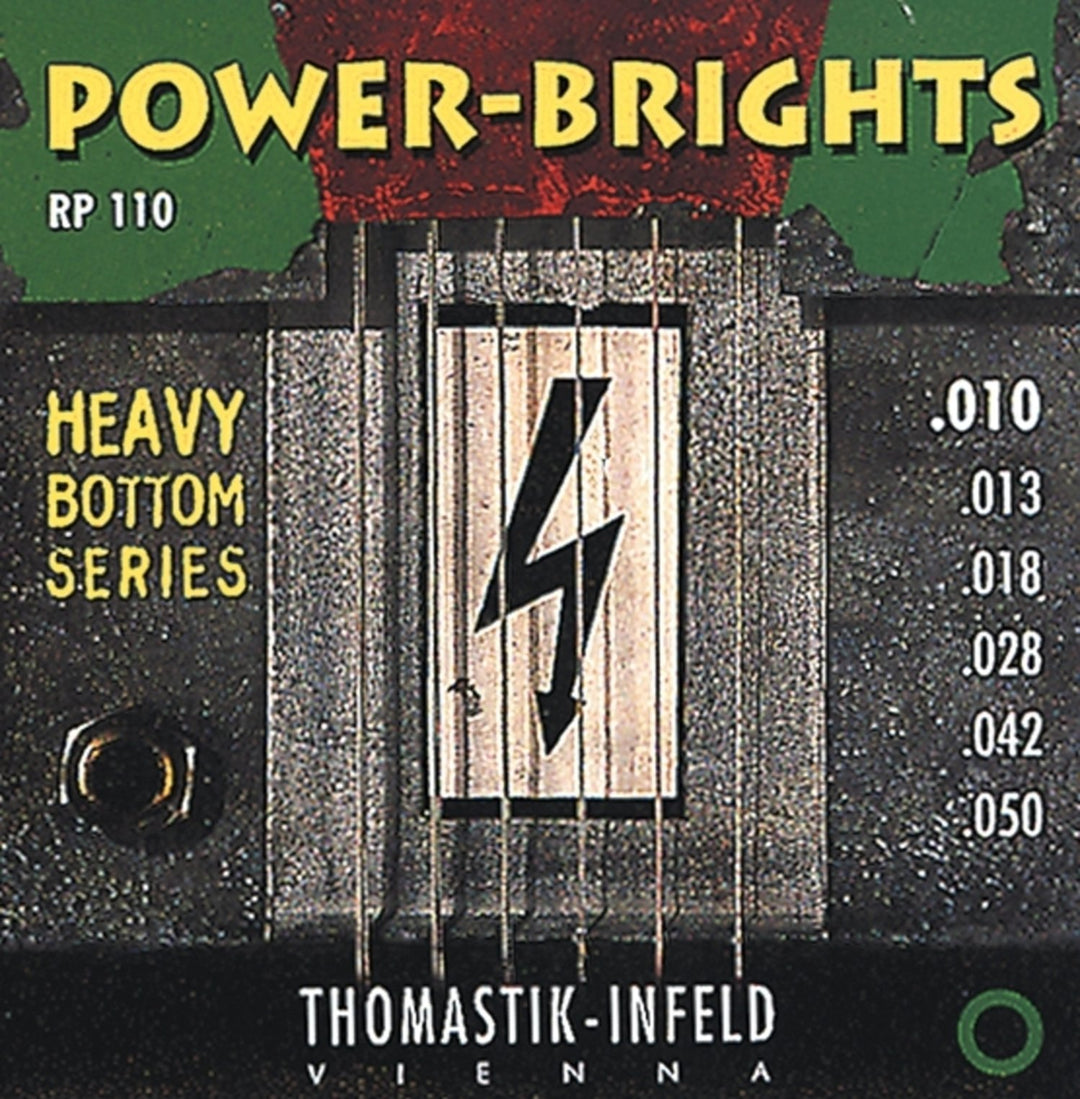 Corde Thomastik-Infeld per Chitarre elettriche serie Power Brights - Set 010 heavy (RP110)