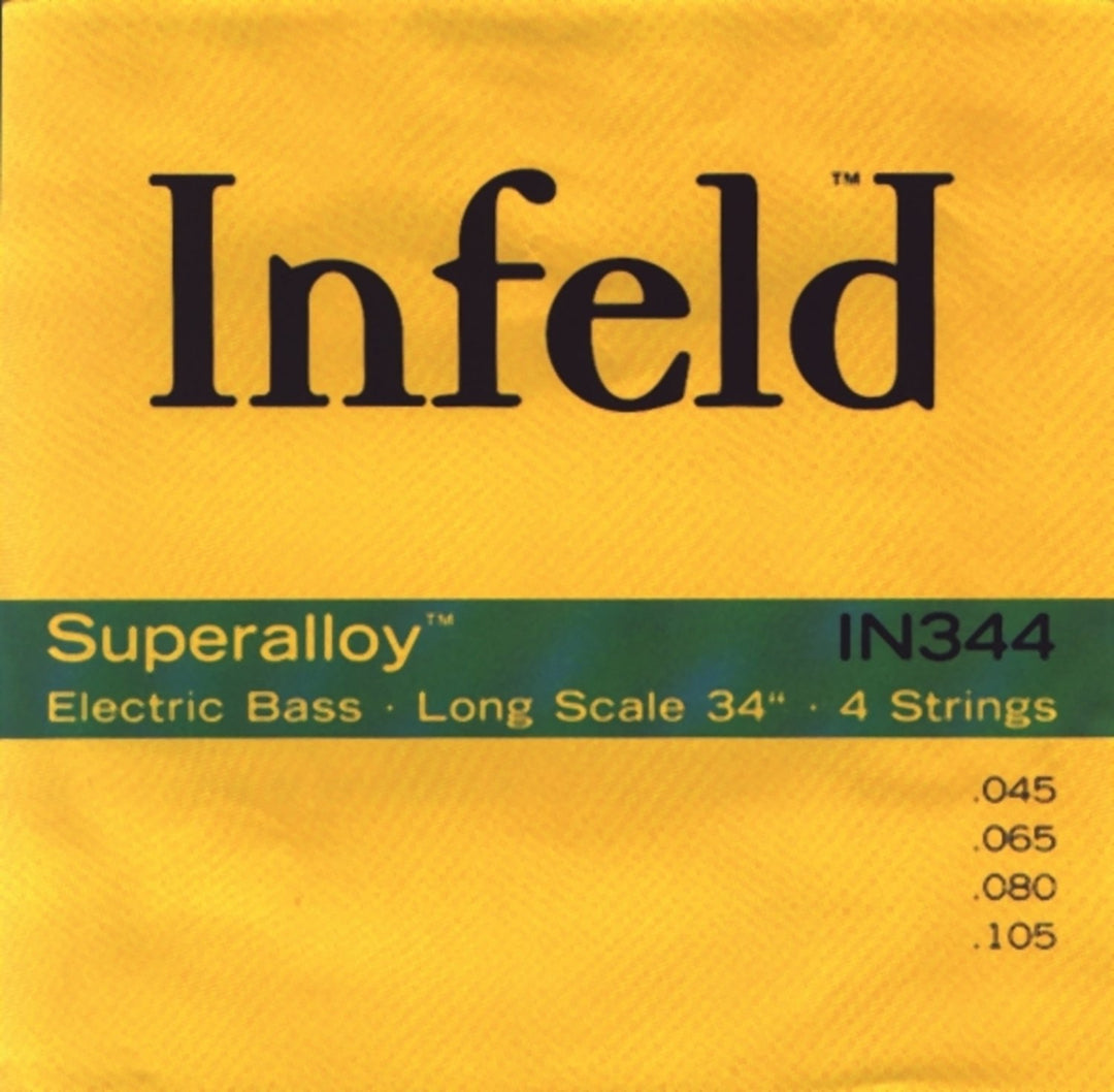 Thomastik-Infeld corde per basso elettrico Superalloy. Round Wound Long Scale - set 4 corde long (IN344)