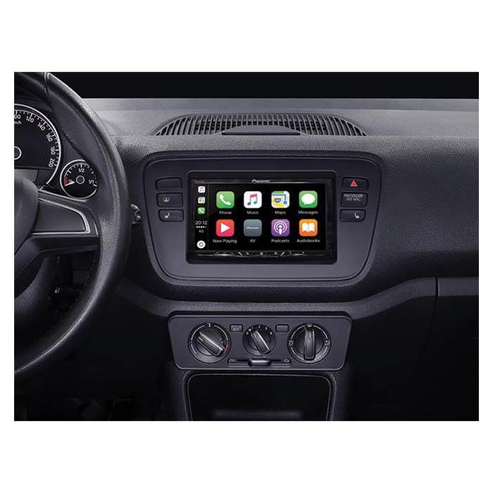 Cornice 2-DIN per Mii, Citigo e Up (Nero)