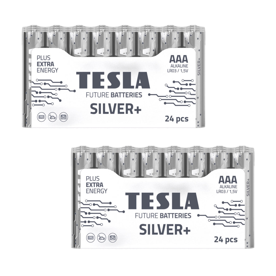 Tesla Silver+ Batterie Alcaline AAA (48 pezzi)