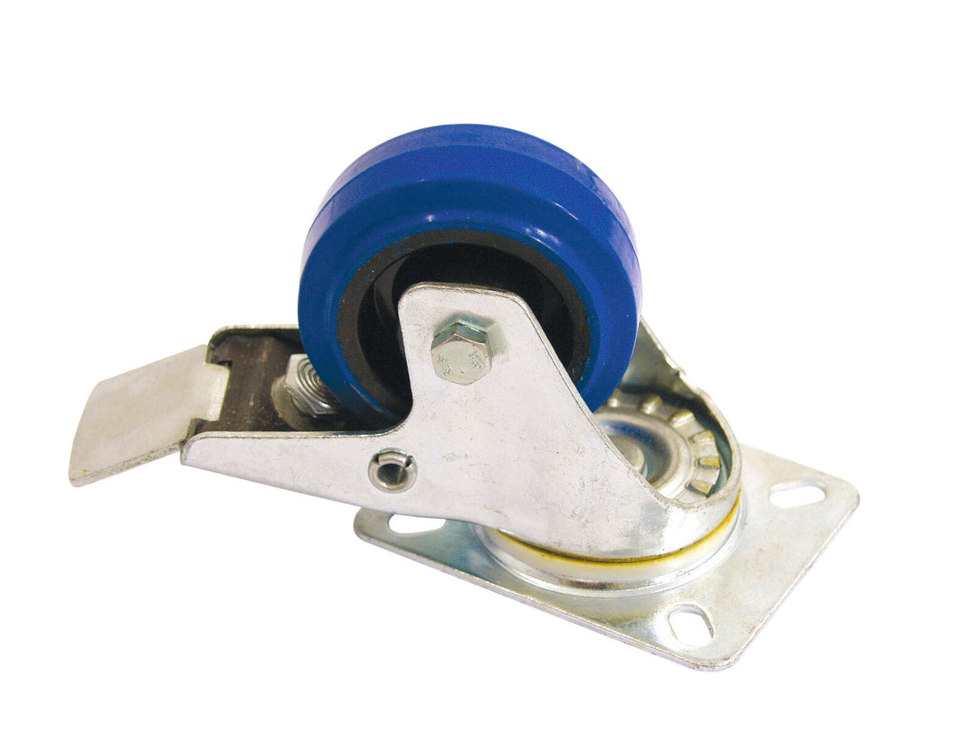 ROADINGER Rotella girevole 80mm blu con freno