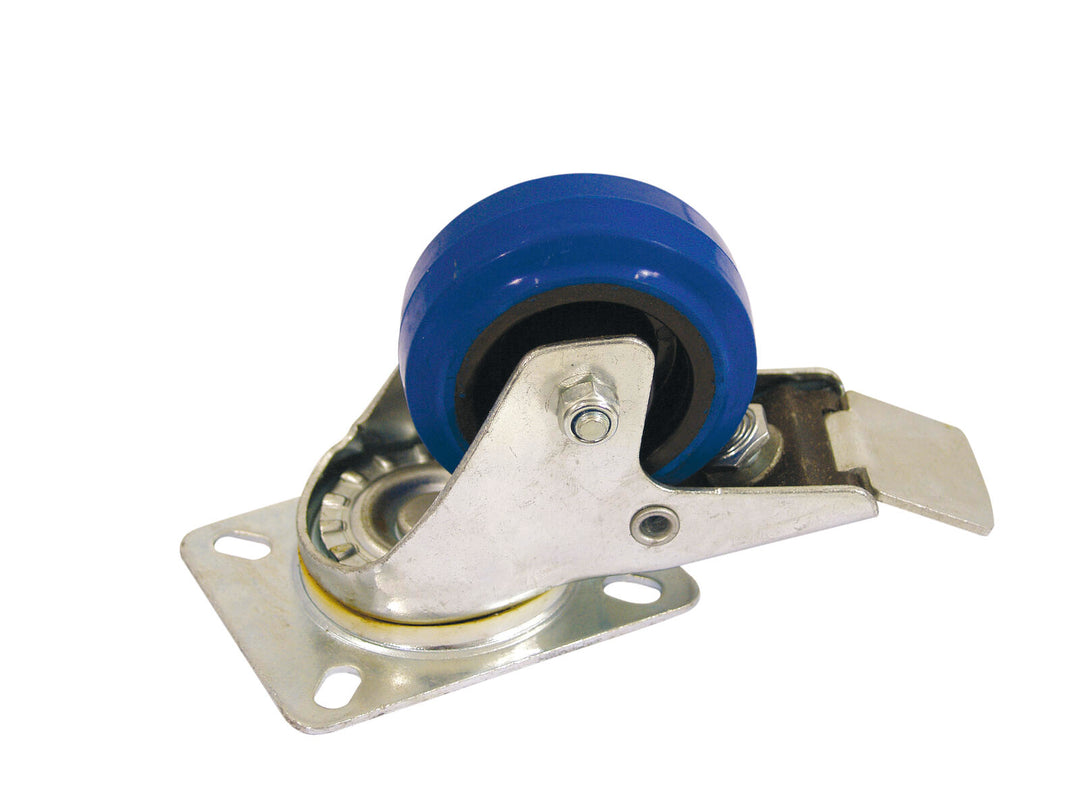 ROADINGER Rotella girevole 80mm blu con freno